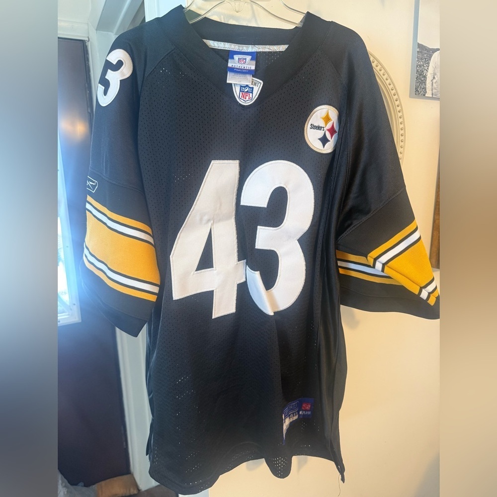 NFL Authentic Black Jersey with Silver Accents